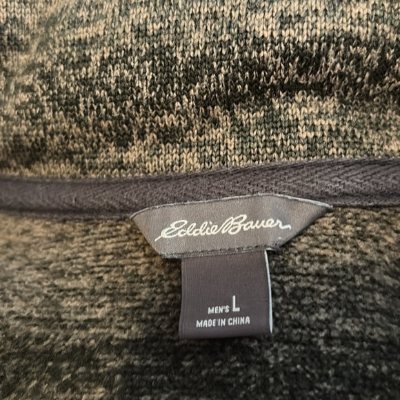 Eddie Bauer men’s quarter snap fleece sweater size large - Picture 7 of 8